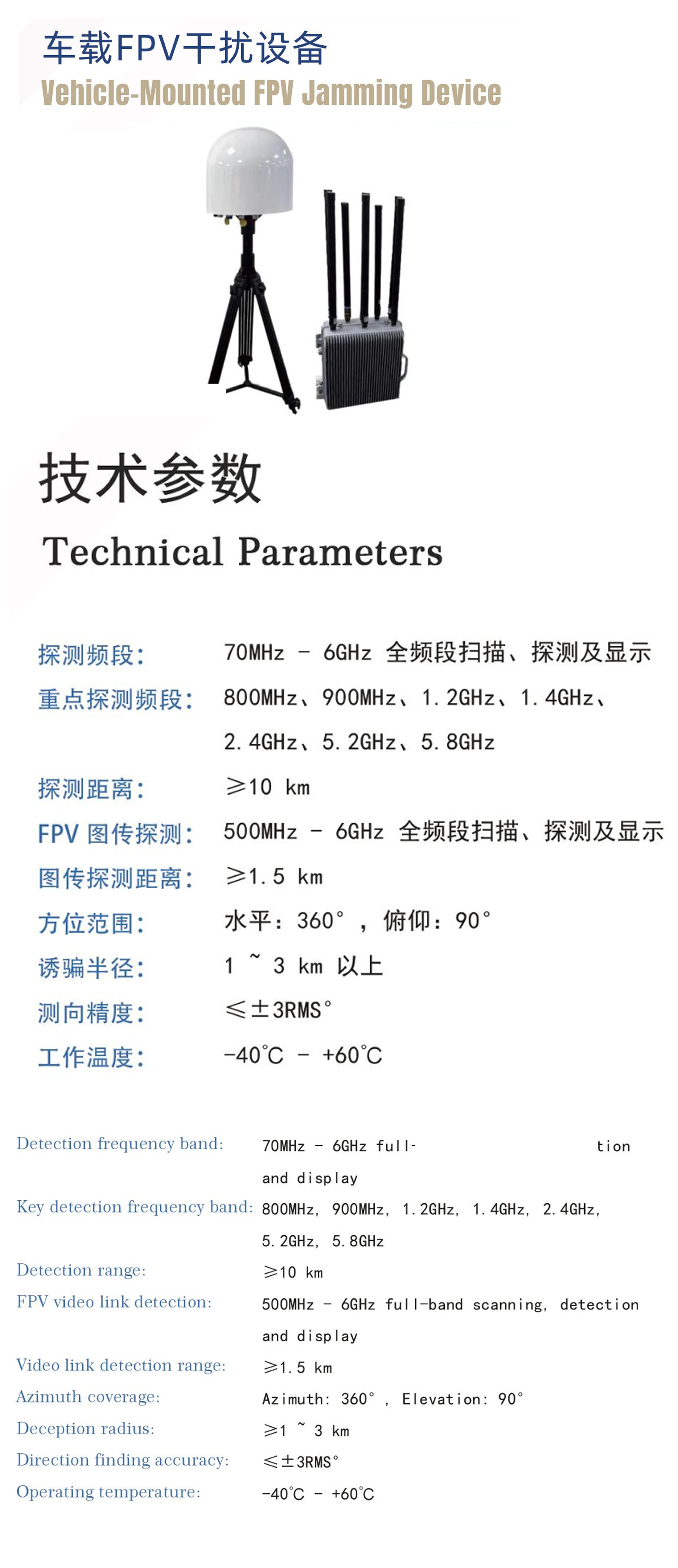 Vehicle-Mounted FPV Jamming Device